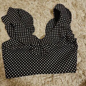 LUCYPARIS RUFFLED CROP TOP